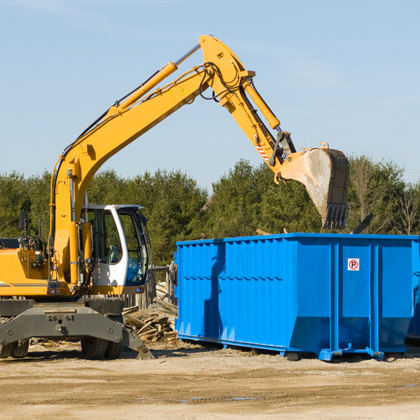 are there any restrictions on where a residential dumpster can be placed in Adamsville RI